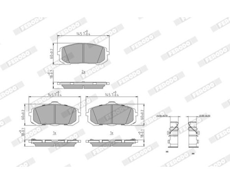 Brake pad set, disc brake FDB5424 Ferodo, Image 2