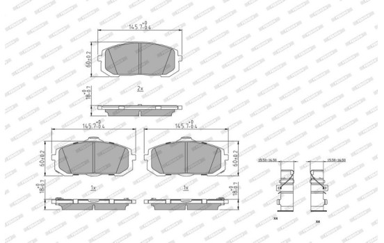 Brake pad set, disc brake FDB5424 Ferodo, Image 3