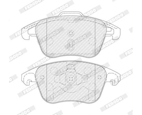 Brake pad set, disc brake FDB5448 Ferodo