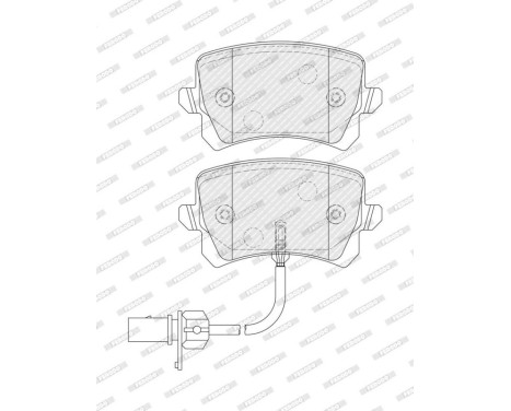 Brake pad set, disc brake FDB5451 Ferodo, Image 2
