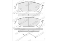 Brake pad set, disc brake FDB5464 Ferodo
