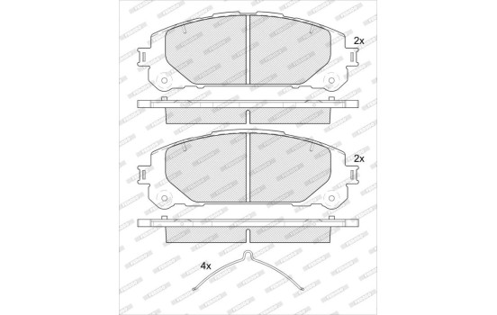 Brake pad set, disc brake FDB5464 Ferodo, Image 2