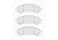 Brake pad set, disc brake FDB5467 Ferodo