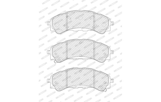 Brake pad set, disc brake FDB5467 Ferodo