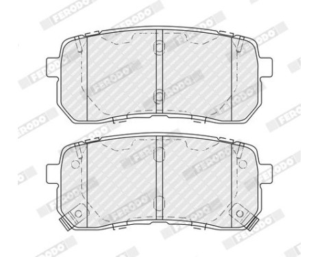 Brake pad set, disc brake FDB5484 Ferodo