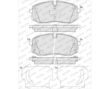 Brake pad set, disc brake FDB5508 Ferodo, Image 2