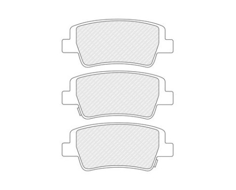 Brake pad set, disc brake FDB5509 Ferodo