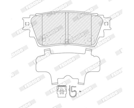 Brake pad set, disc brake FDB5540 Ferodo, Image 2