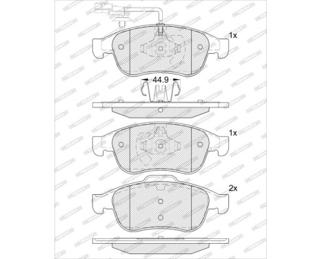 Brake pad set, disc brake FDB5541 Ferodo, Image 2