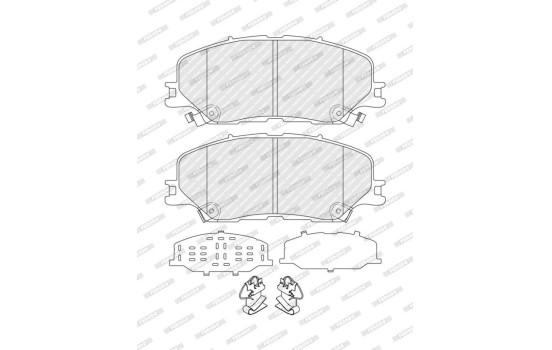 Brake pad set, disc brake FDB5542 Ferodo