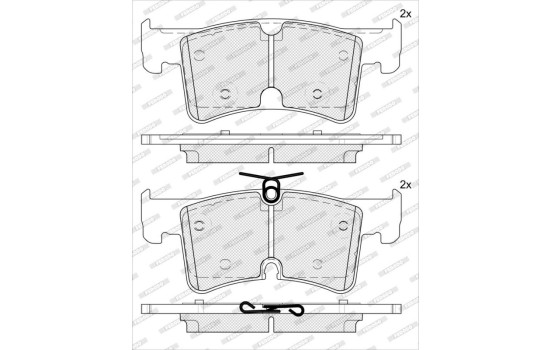 Brake pad set, disc brake FDB5556 Ferodo, Image 2