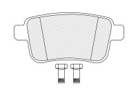 Brake pad set, disc brake FDB5559 Ferodo