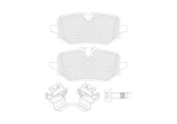 Brake pad set, disc brake FDB5561 Ferodo