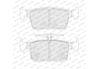 Brake pad set, disc brake FDB5573 Ferodo