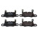 Brake pad set, disc brake FDB5619 Ferodo