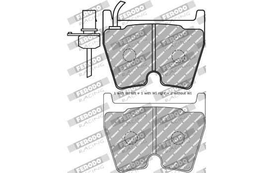 Brake pad set, disc brake FDS1664 Ferodo Racing, Image 2