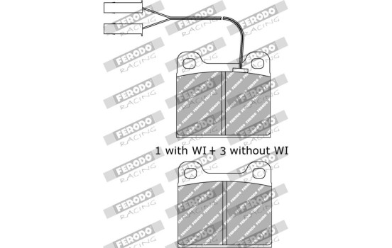 Brake pad set, disc brake FDS2 Ferodo Racing, Image 2