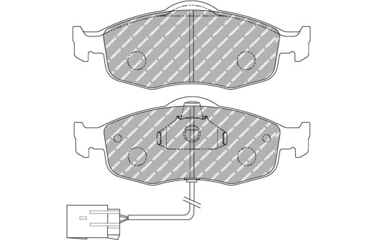 Brake pad set, disc brake FDS766 Ferodo Racing