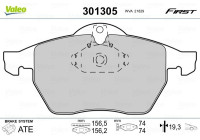 Brake Pad Set, disc brake FIRST 301305 Valeo