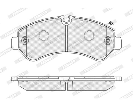 Brake pad set, disc brake FVR5187 Ferodo, Image 2