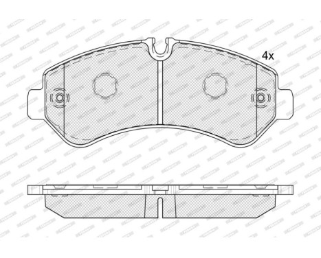 Brake pad set, disc brake FVR5187 Ferodo, Image 2