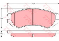 Brake Pad Set, disc brake GDB1005 TRW