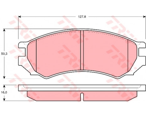 Brake Pad Set, disc brake GDB1005 TRW