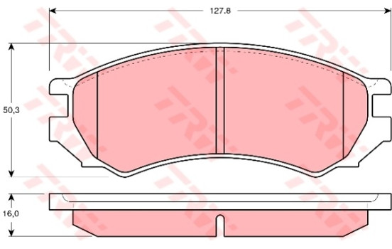Brake Pad Set, disc brake GDB1005 TRW
