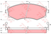 Brake Pad Set, disc brake GDB1008 TRW