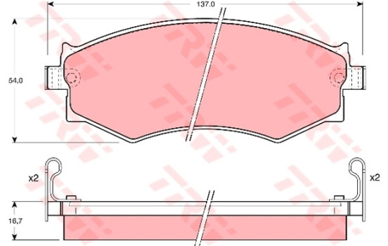 Brake Pad Set, disc brake GDB1008 TRW
