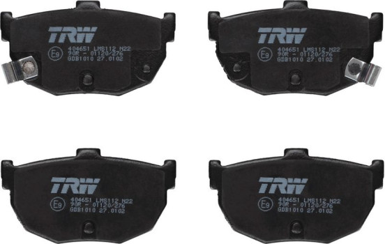 Brake Pad Set, disc brake GDB1010 TRW, Image 2