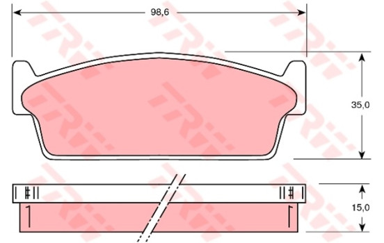 Brake Pad Set, disc brake GDB1021 TRW