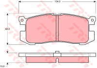 Brake Pad Set, disc brake GDB1025 TRW