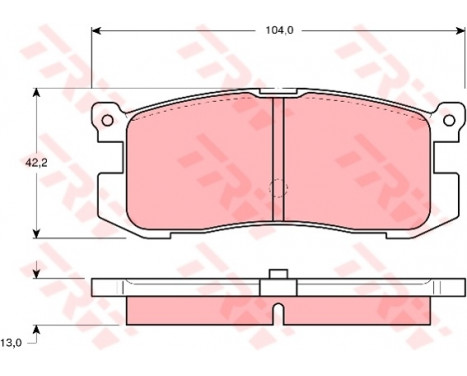 Brake Pad Set, disc brake GDB1025 TRW