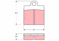 Brake Pad Set, disc brake GDB103 TRW