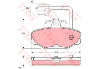 Brake Pad Set, disc brake GDB1035 TRW