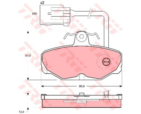 Brake Pad Set, disc brake GDB1035 TRW