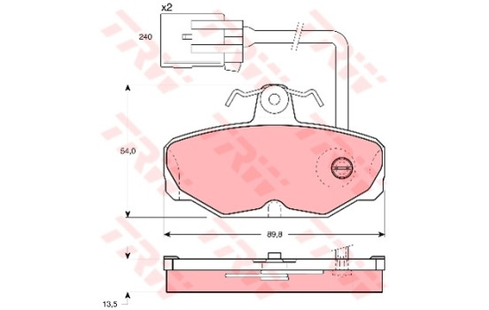 Brake Pad Set, disc brake GDB1035 TRW