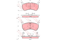 Brake Pad Set, disc brake GDB1036 TRW