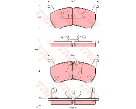 Brake Pad Set, disc brake GDB1036 TRW