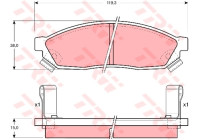 Brake Pad Set, disc brake GDB1038 TRW