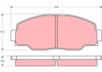 Brake Pad Set, disc brake GDB1042 TRW