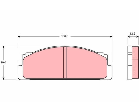 Brake Pad Set, disc brake GDB105 TRW, Image 2