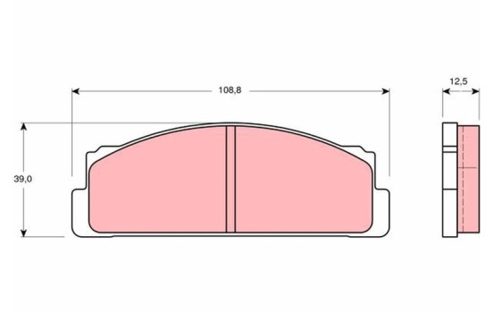 Brake Pad Set, disc brake GDB105 TRW, Image 2