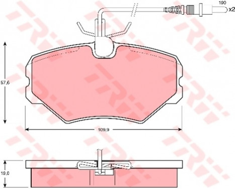 Brake Pad Set, disc brake GDB1051 TRW