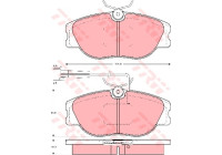 Brake Pad Set, disc brake GDB1052 TRW