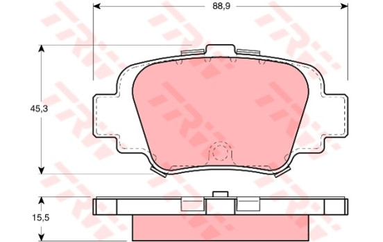 Brake Pad Set, disc brake GDB1060 TRW