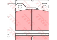 Brake Pad Set, disc brake GDB1065 TRW