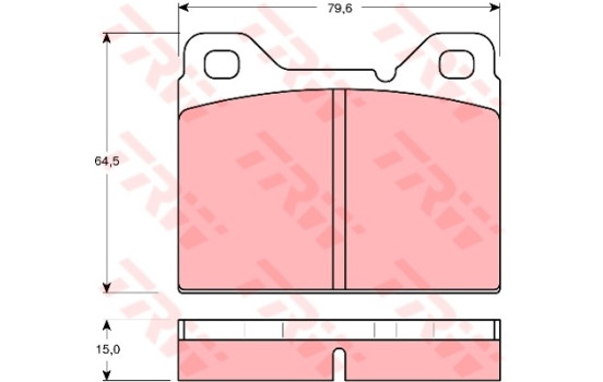 Brake Pad Set, disc brake GDB1065 TRW