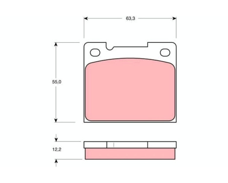 Brake Pad Set, disc brake GDB1066 TRW, Image 2